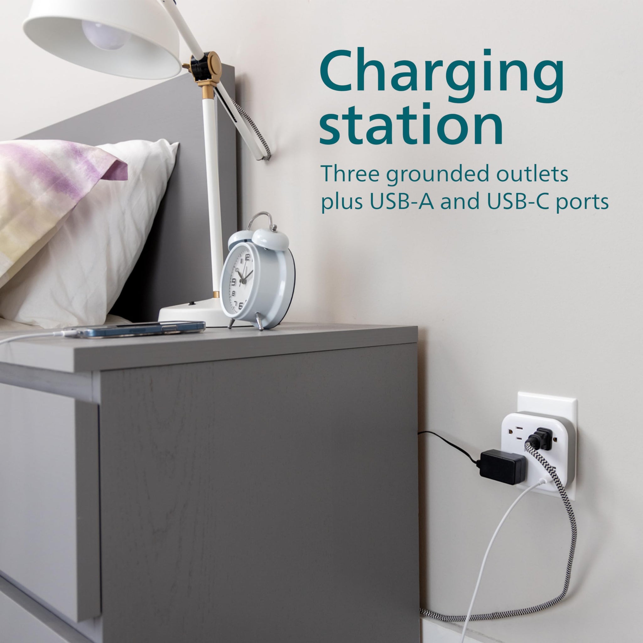 Philips EZFit 3 Outlet Surge Tap With USB Charging Now