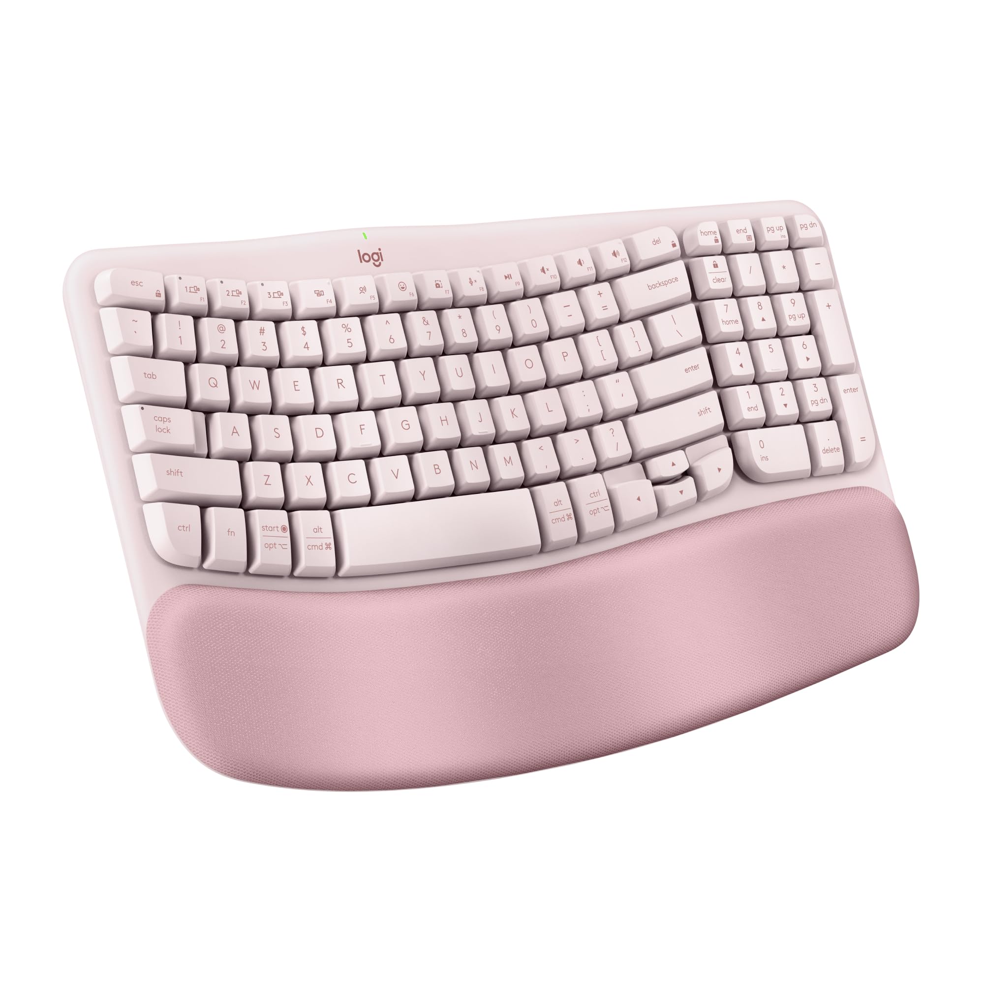 Logitech Wave Keys Wireless Ergonomic Keyboard for Comfort