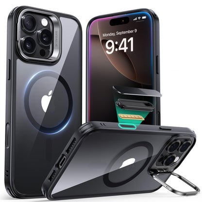 Military-Grade iPhone 16 Pro Max Case with Built-in Stand