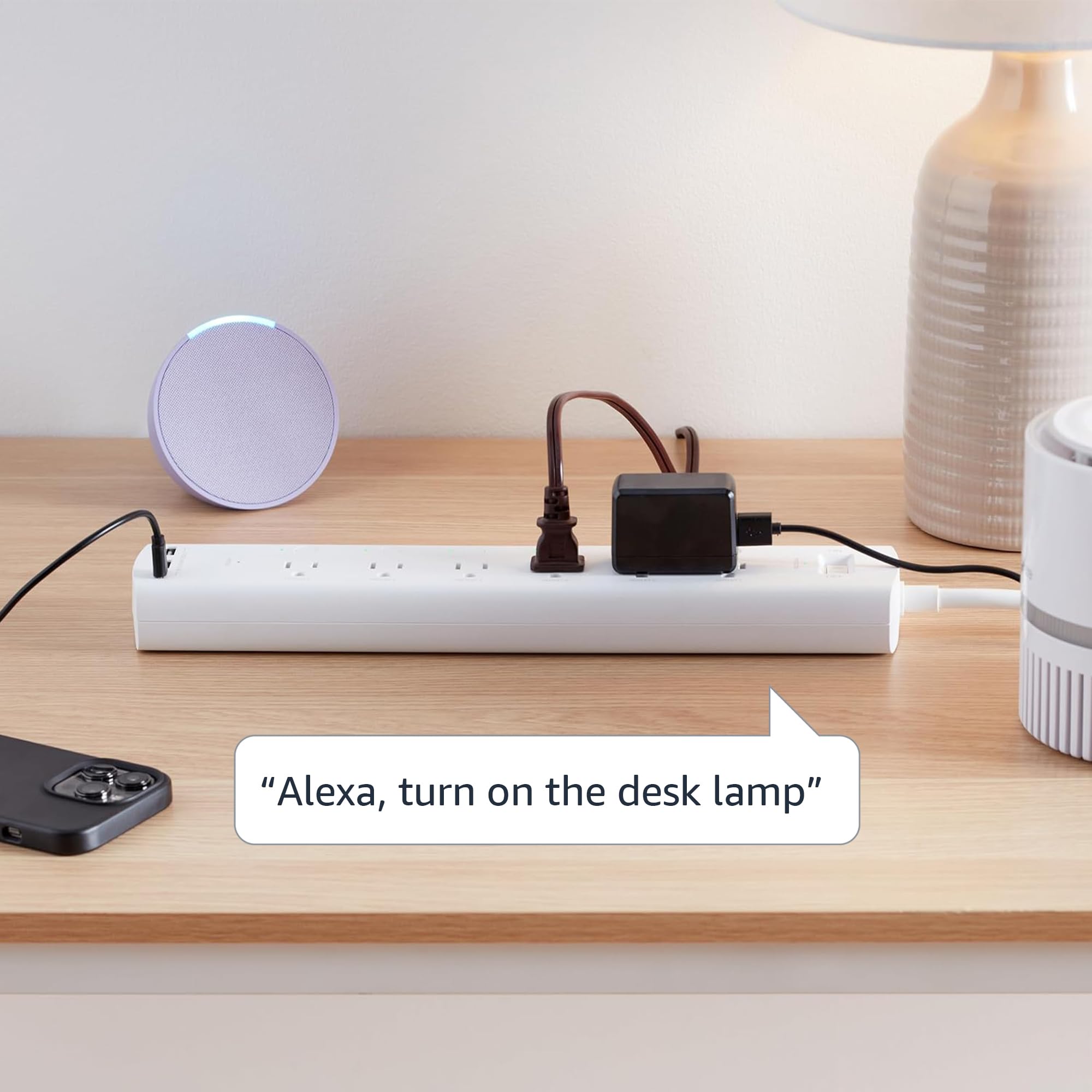 Amazon Basics Smart Power Strip With 3 Independent Outlets