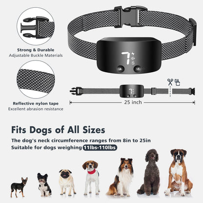 Rechargeable Anti Barking Collar for Dogs with Adjustable Sensitivity