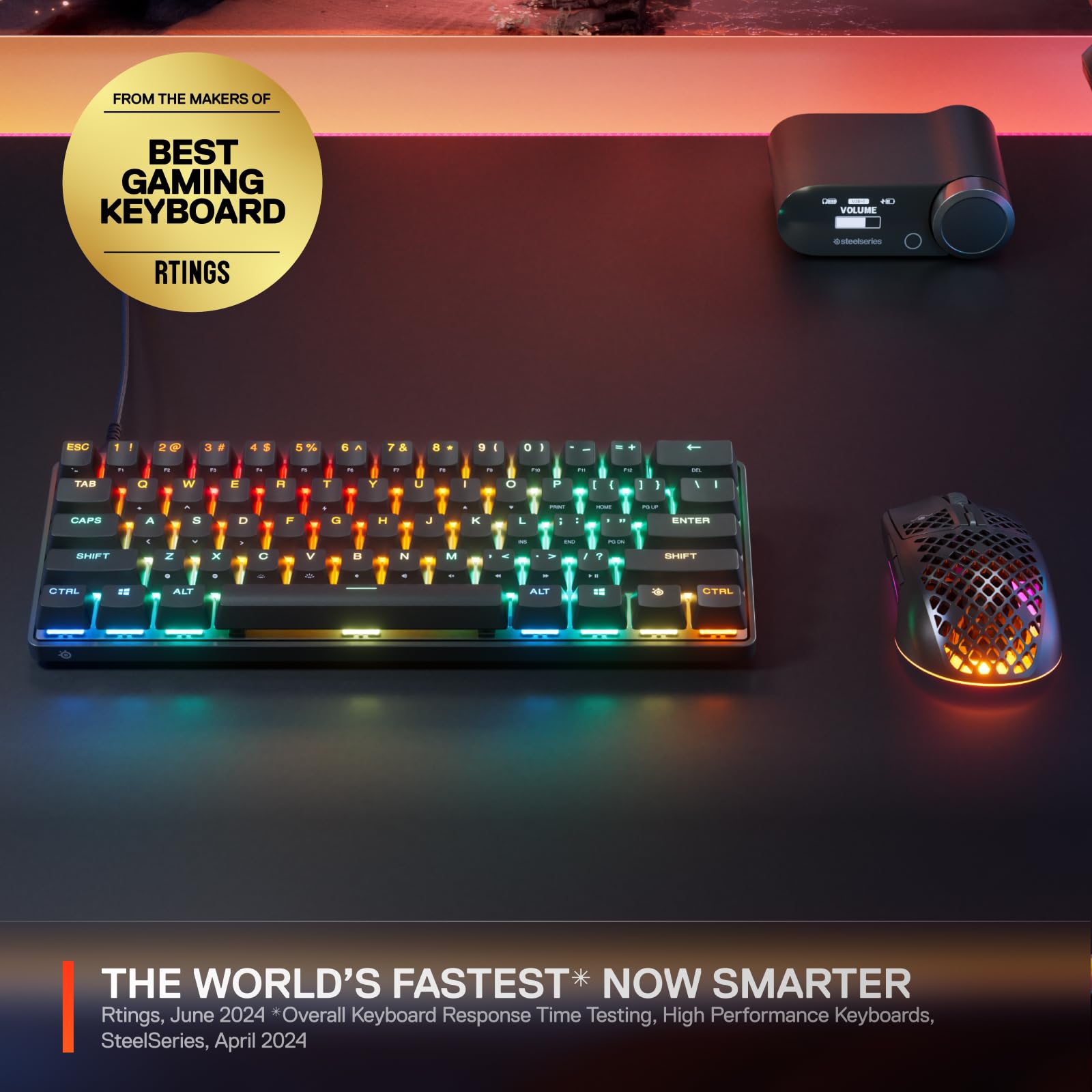 SteelSeries Apex Pro TKL White Keyboard with Adjustable Actuation