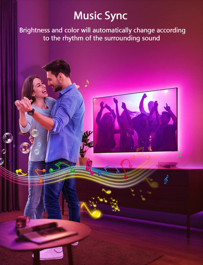 MATICOD RGB LED TV Strip With App Control MusicSync