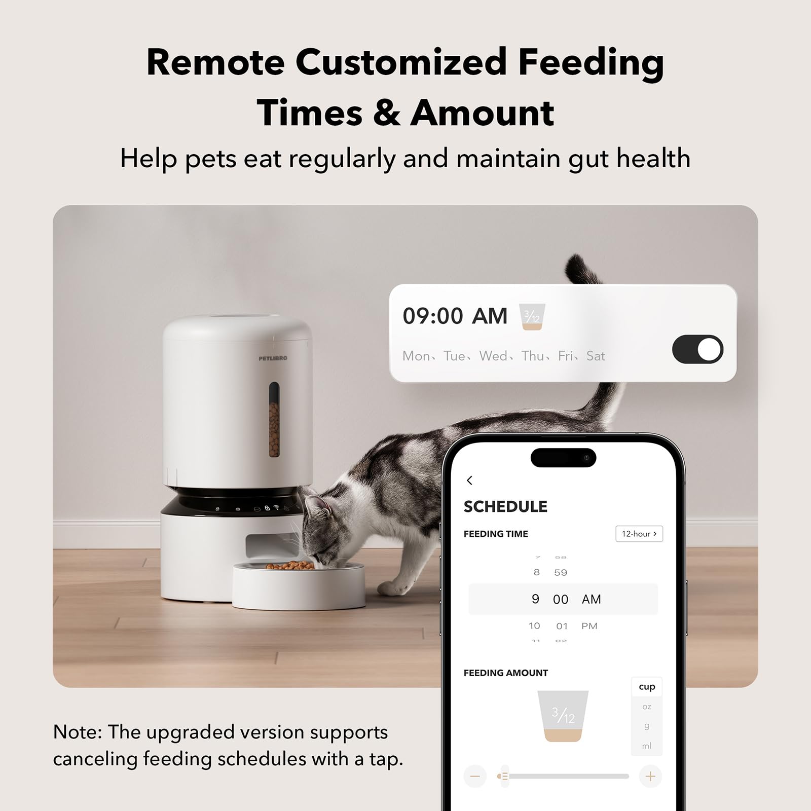 Automatic Cat Feeder with Freshness Preservation and Timed Meals