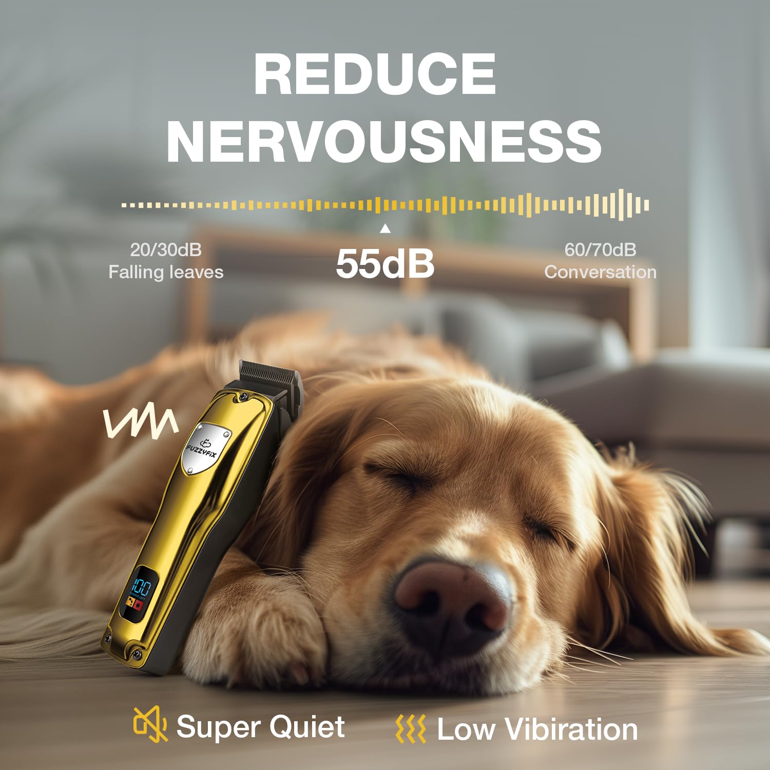 Professional Dog Clippers for Thick Coats Low Noise Operation