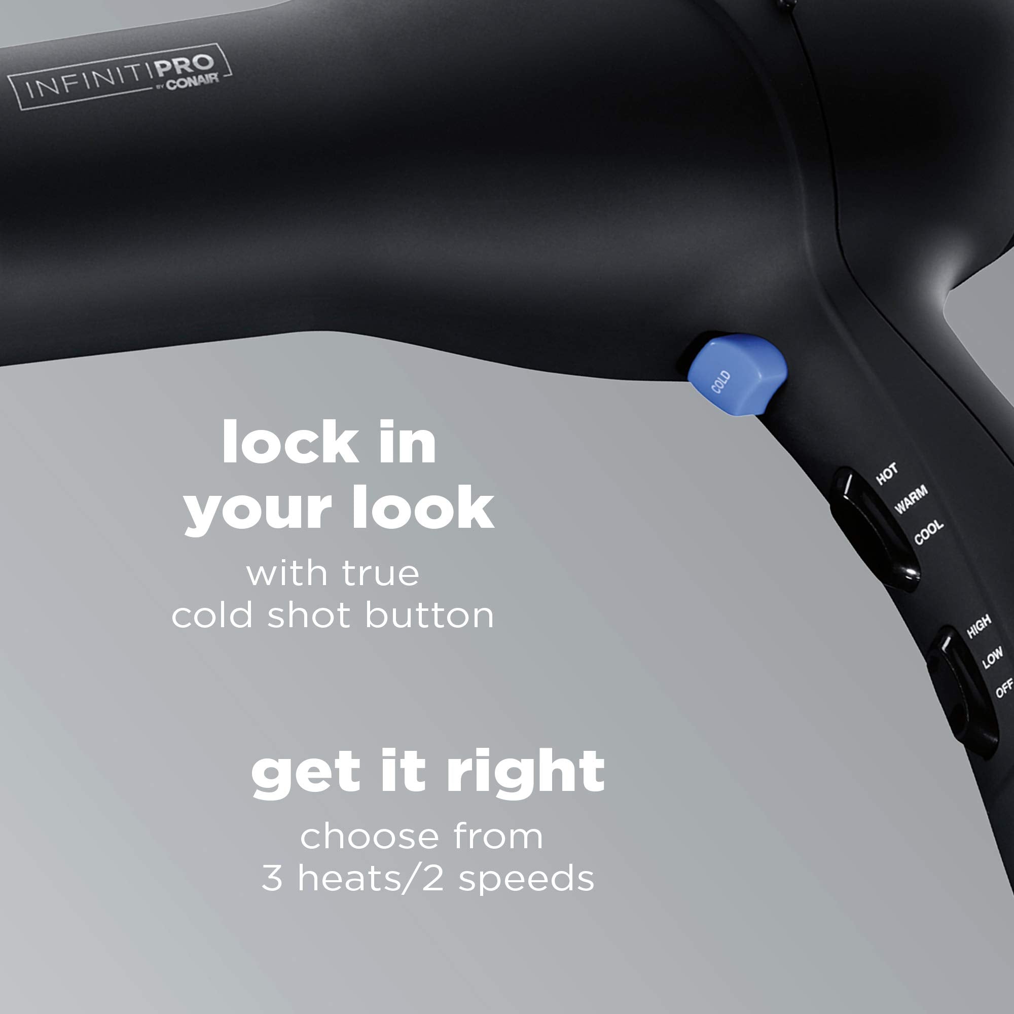 InfinitiPRO Hair Dryer With Diffuser For Faster Drying