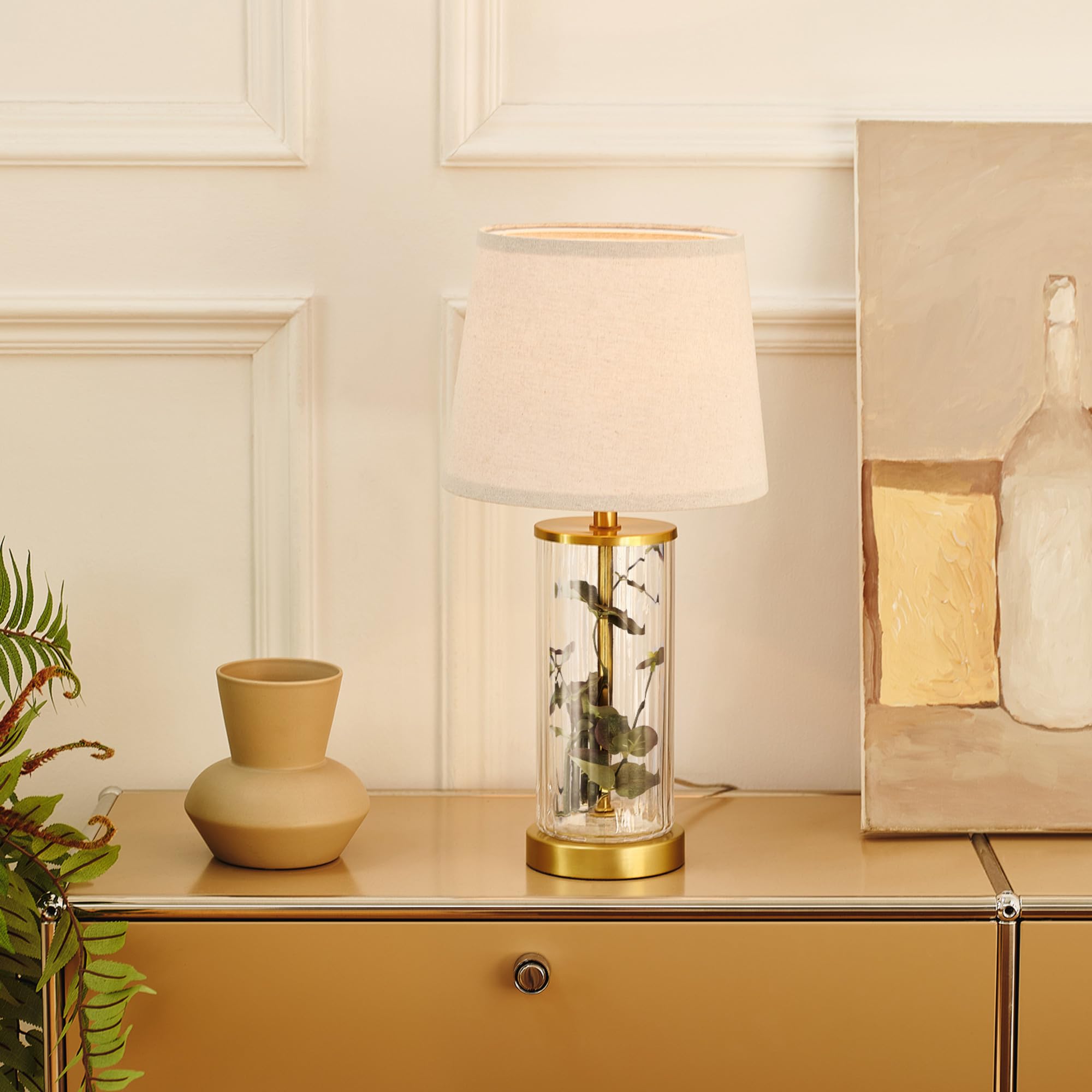Maya 21 Inch Clear Glass Fillable Table Lamp
