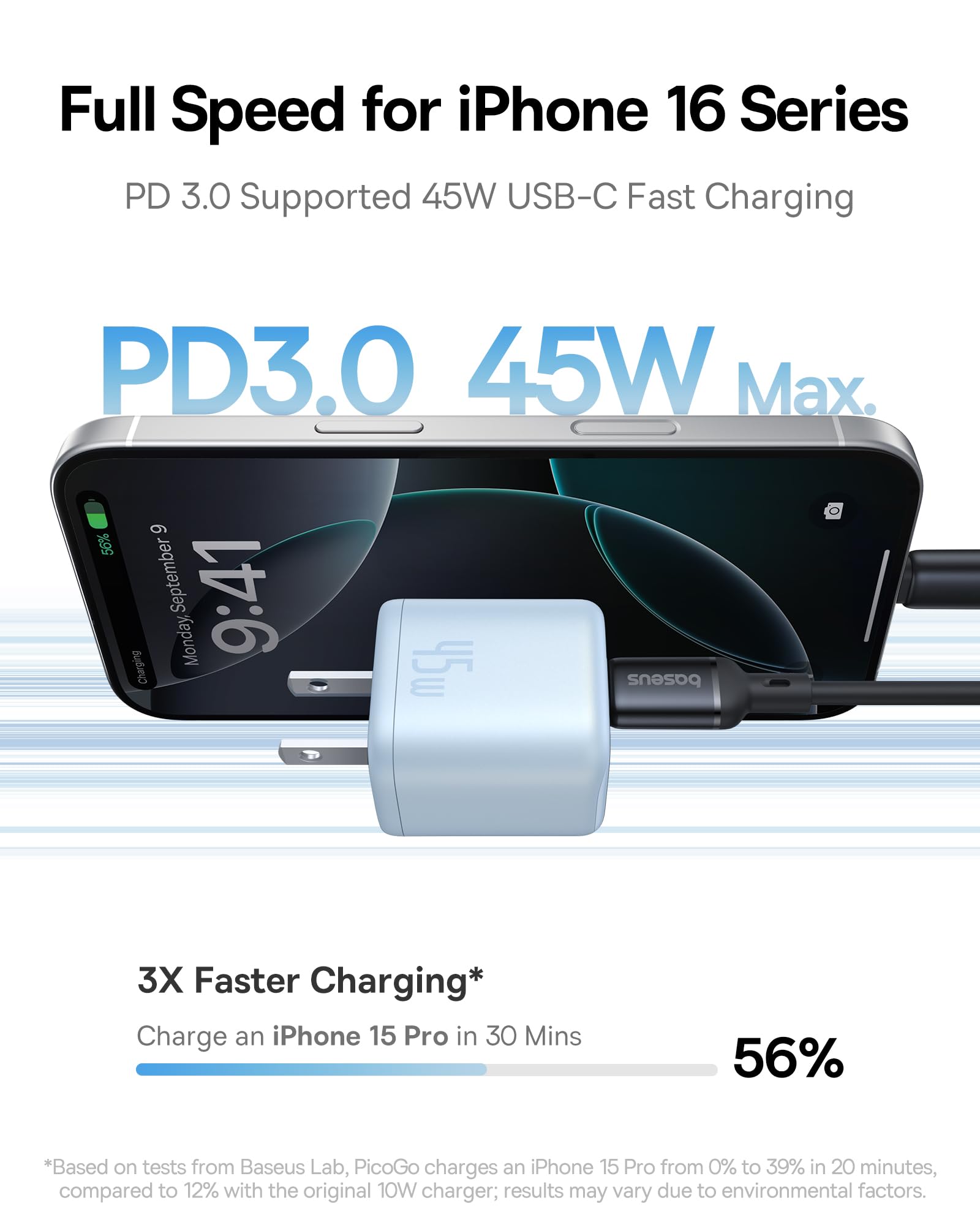 Baseus 45W USB C Fast Charger Block 2 Pack