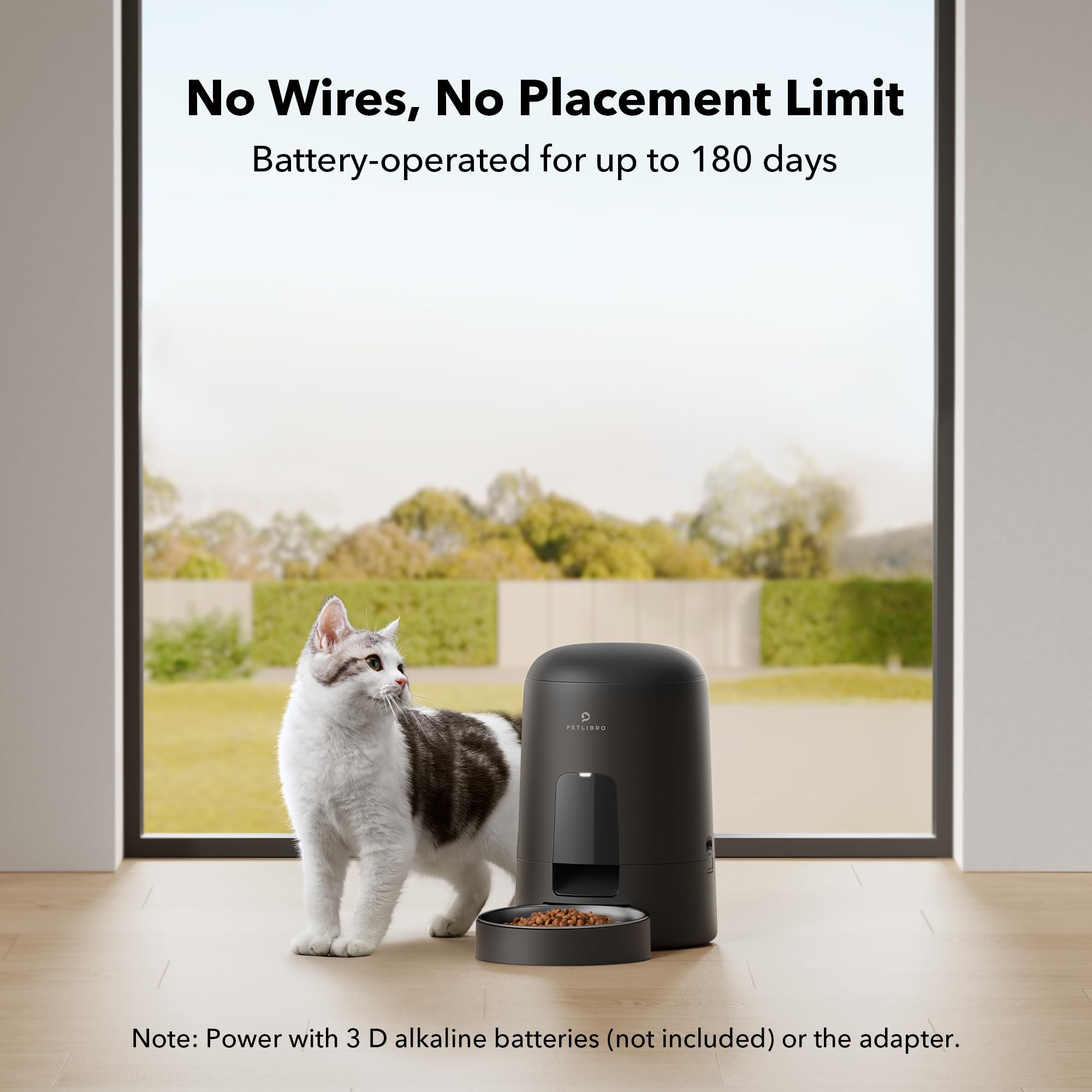 Smart Wi-Fi Cat Feeder with 30 Day Battery Life