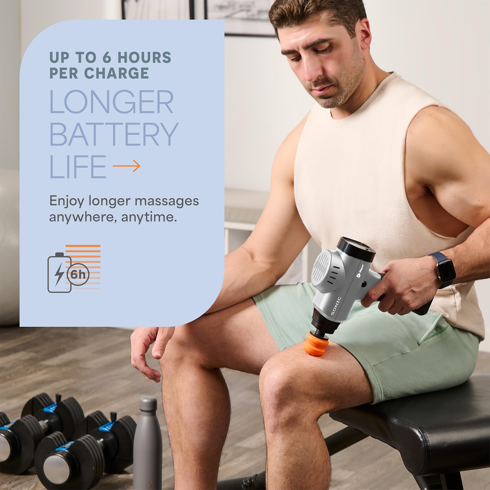 LifePro Deep Tissue Massage Gun with Multiple Heads