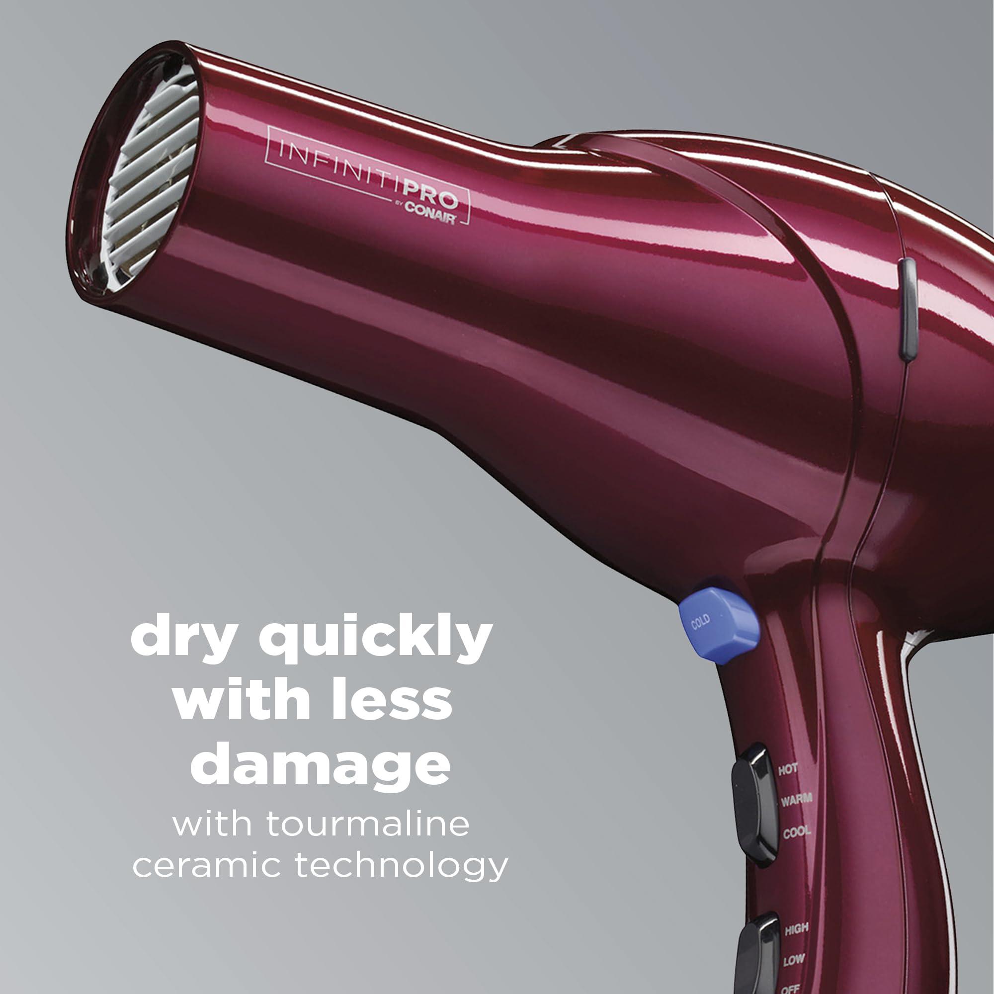 InfinitiPRO Hair Dryer With Diffuser For Faster Drying