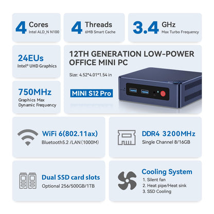 Beelink Mini S12 Pro Compact 12th Gen PC