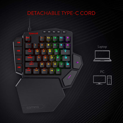 Redragon K585 DITI One Handed RGB Gaming Keyboard