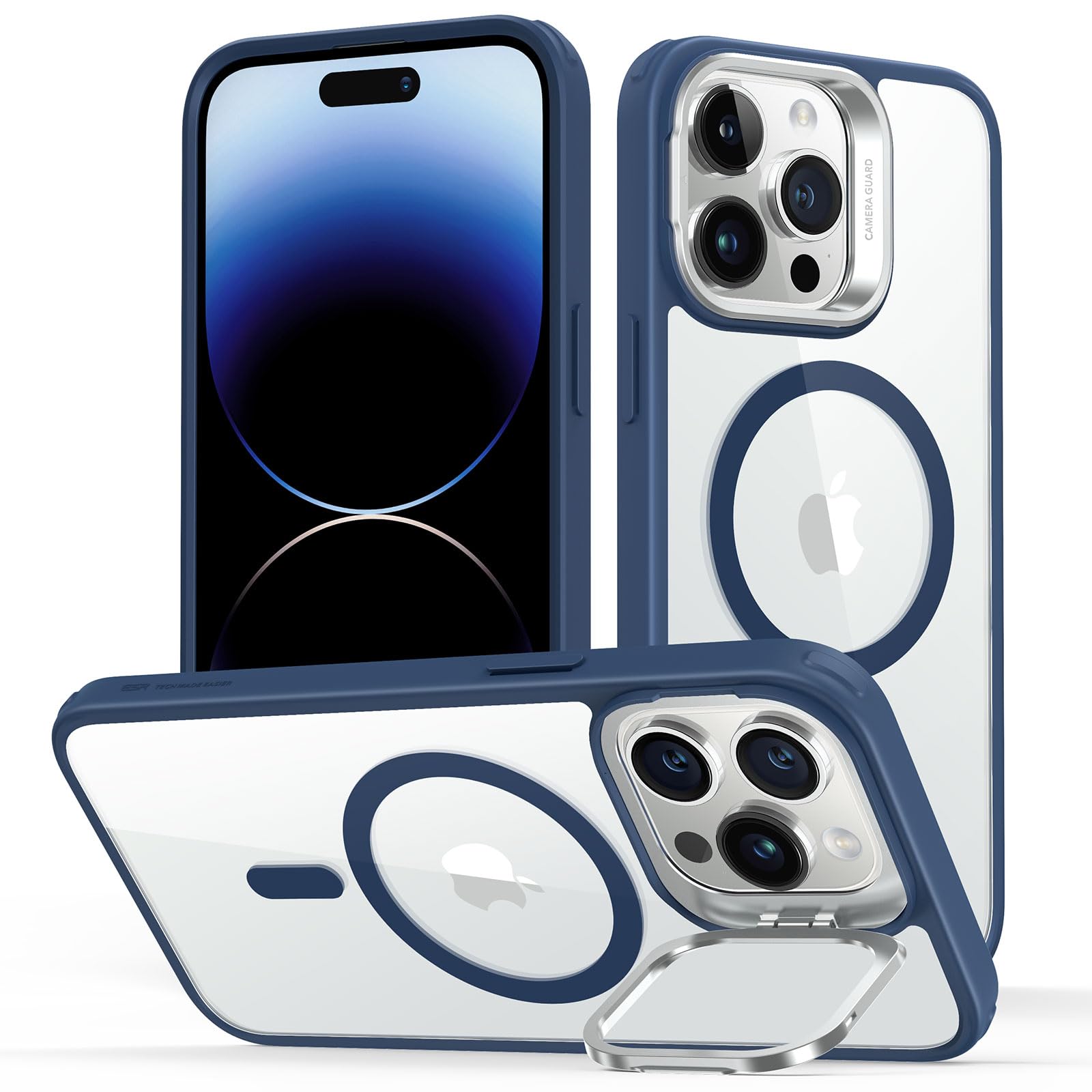 Military-Grade iPhone 16 Pro Max Case with Built-in Stand