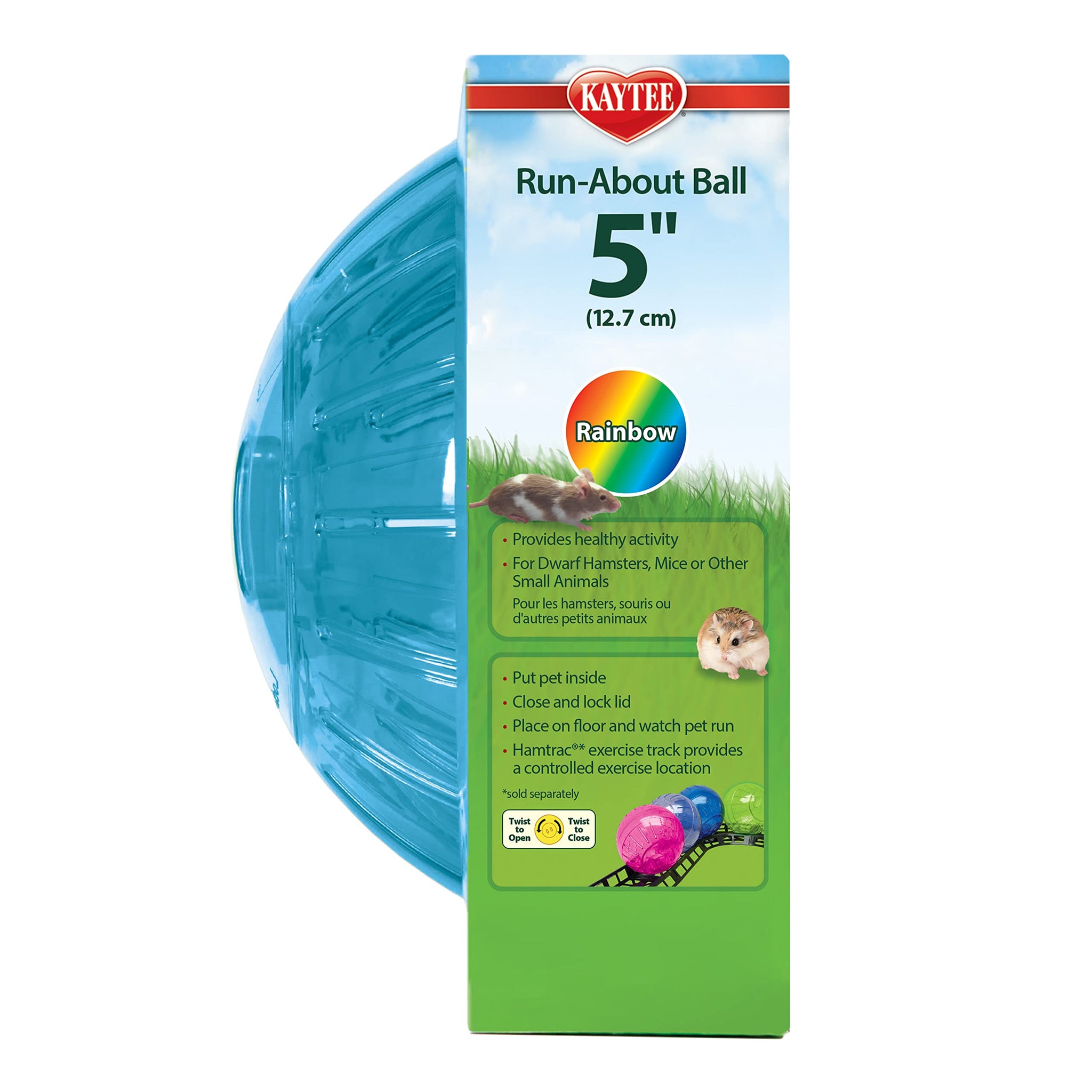 Kaytee 5 Inch Clear Exercise Ball for Dwarf Hamsters
