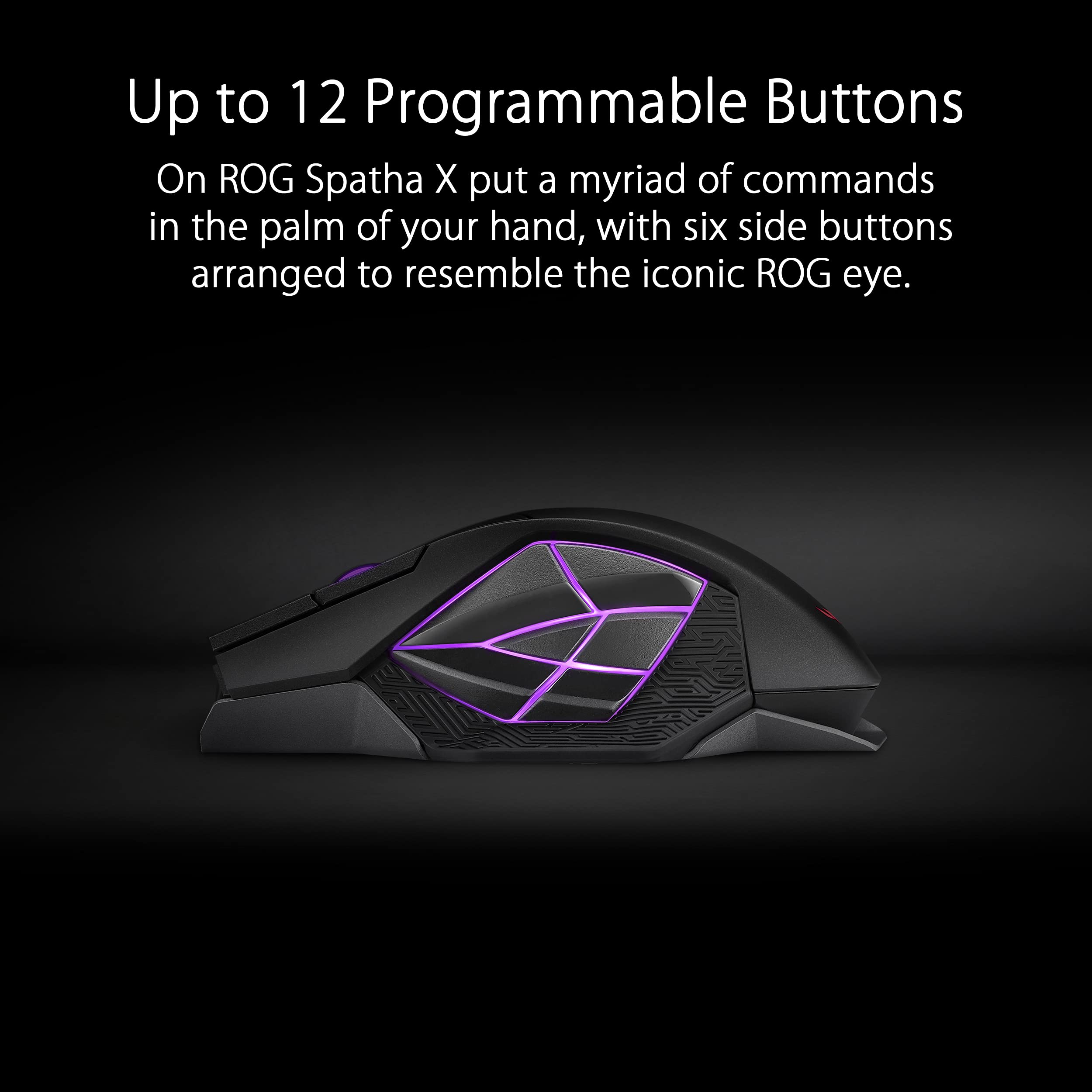 ASUS ROG Spatha X Wireless Gaming Mouse with RGB Lighting