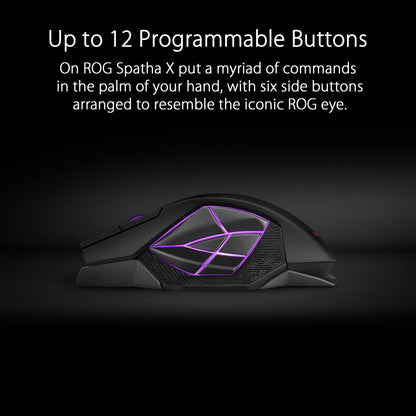 ASUS ROG Spatha X Wireless Gaming Mouse with RGB Lighting