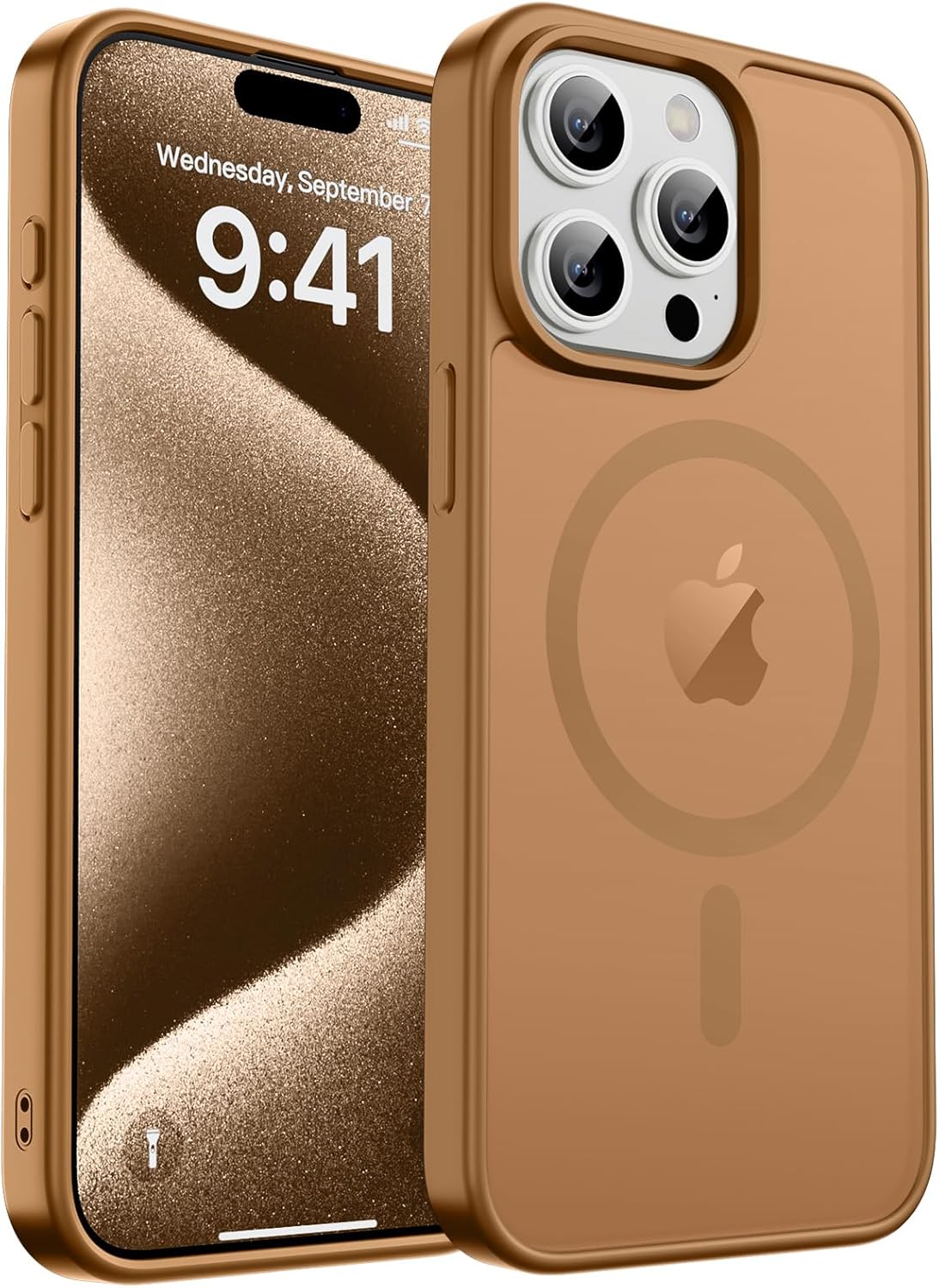 MagSafe Compatible iPhone 14 15 Case Matte Shockproof Anti Scratch Black