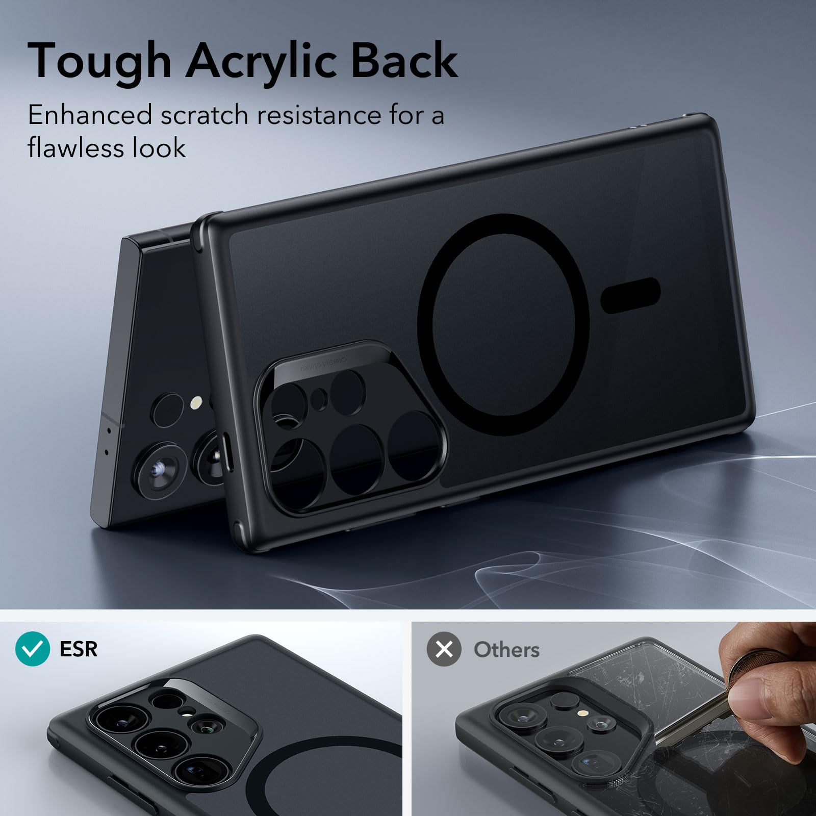 ESR Clear Black Case for Samsung Galaxy S25 Ultra
