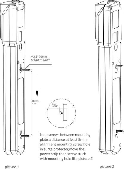 Amazon Basics Two Pack Surge Protector Power Strip 200J