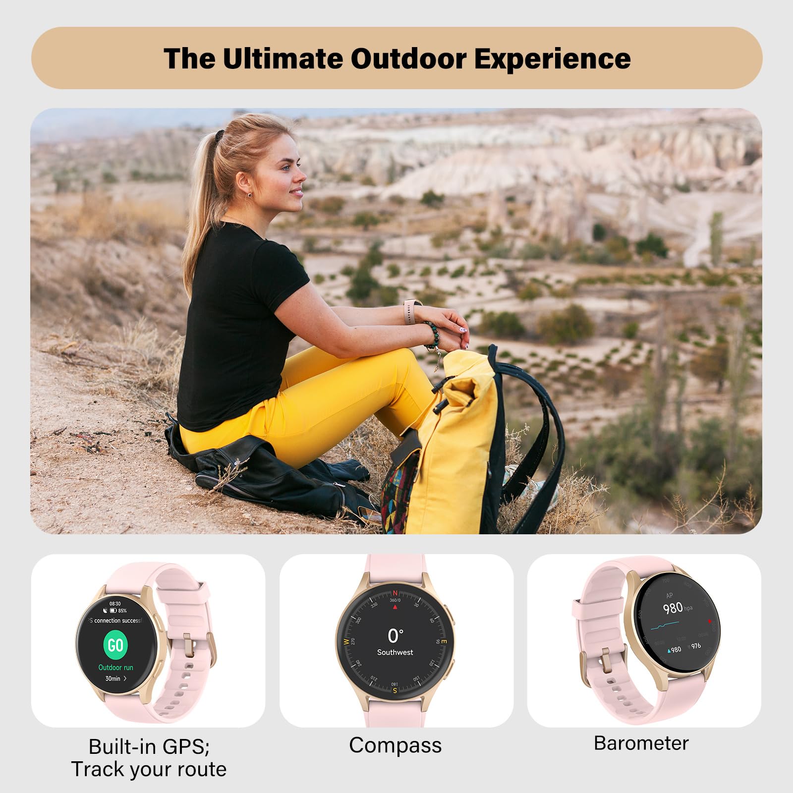 Smart Watch For Women With Alexa Health Tracking AMOLED