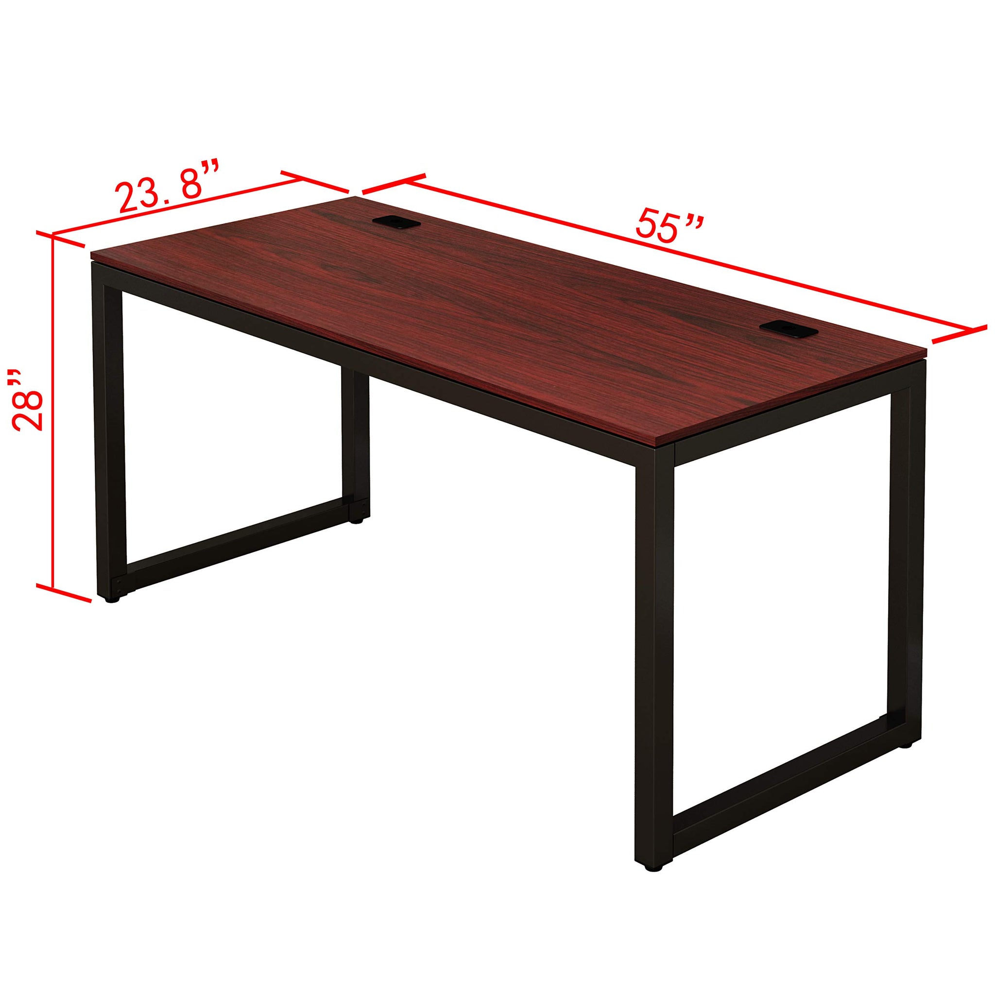 55 Inch Espresso Office Computer Desk for Professionals