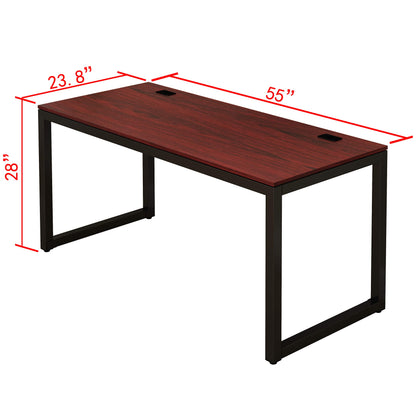 55 Inch Espresso Office Computer Desk for Professionals