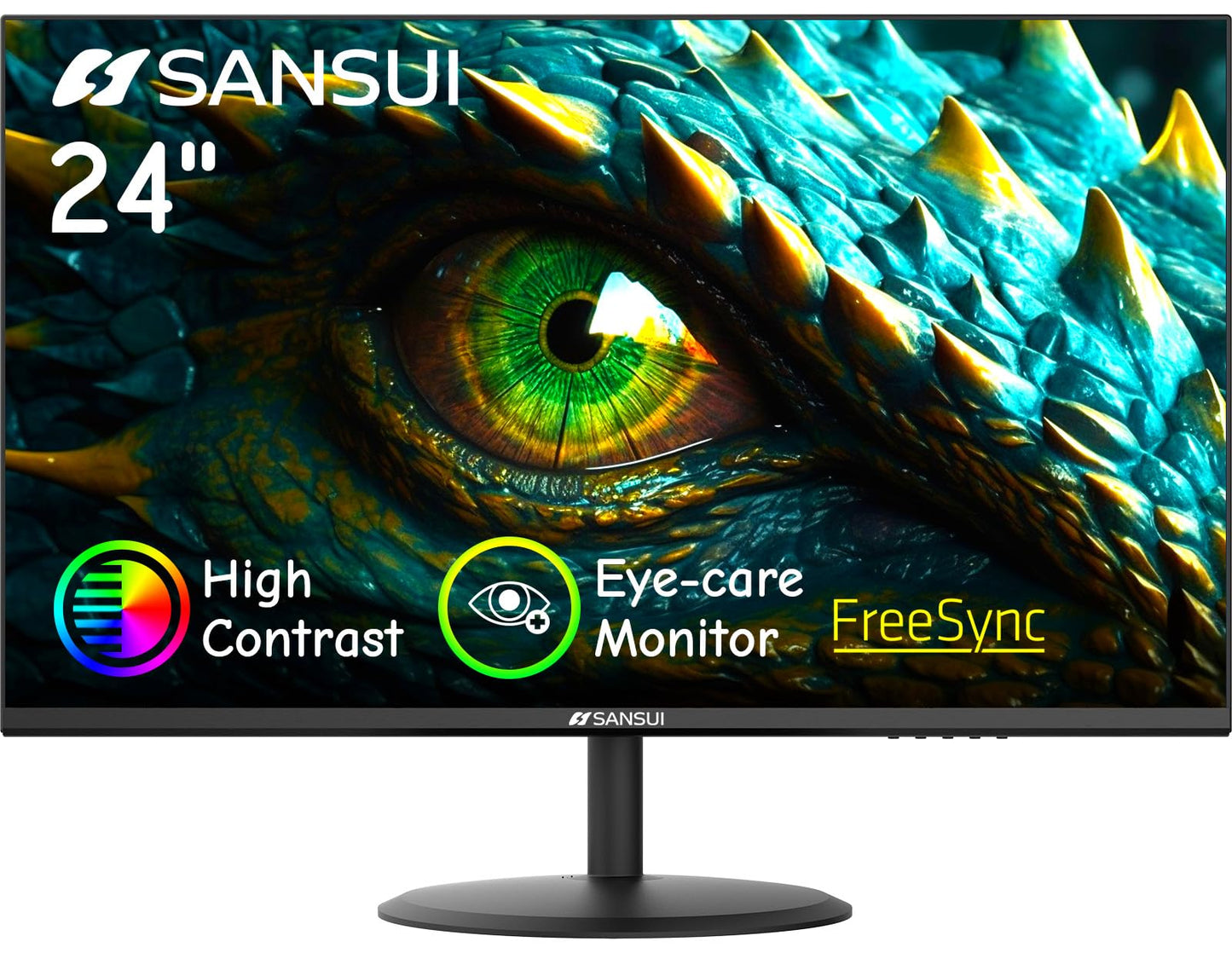 Sansui 24 Inch Eye Care Monitor With HDMI And VGA Ports