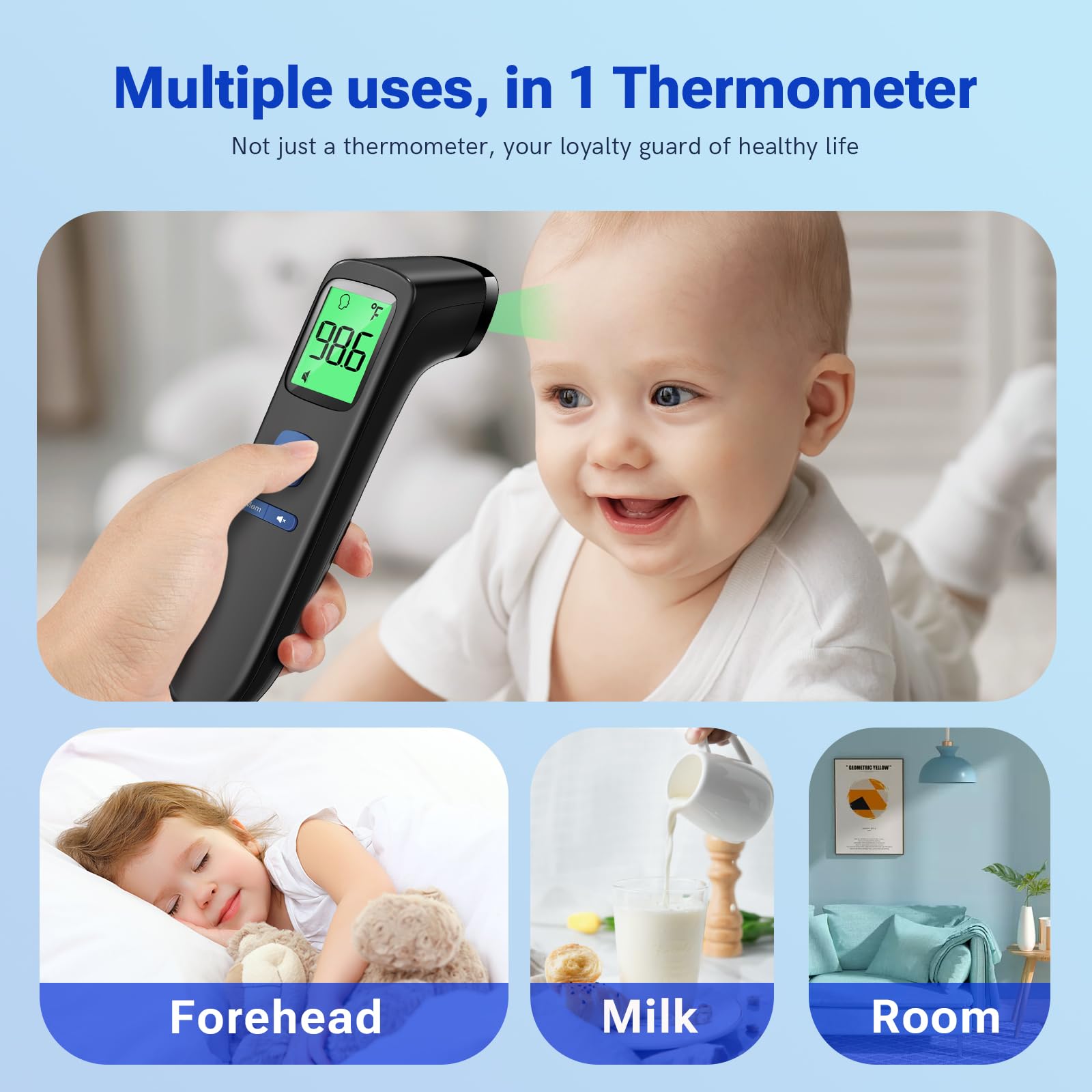 No Touch Digital Thermometer with Fever Alarm for Home Use