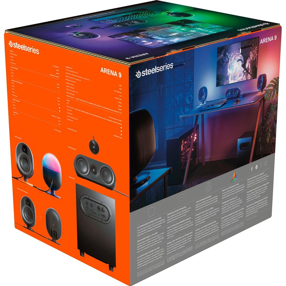 SteelSeries Arena 3 Gaming Speakers with Immersive Audio
