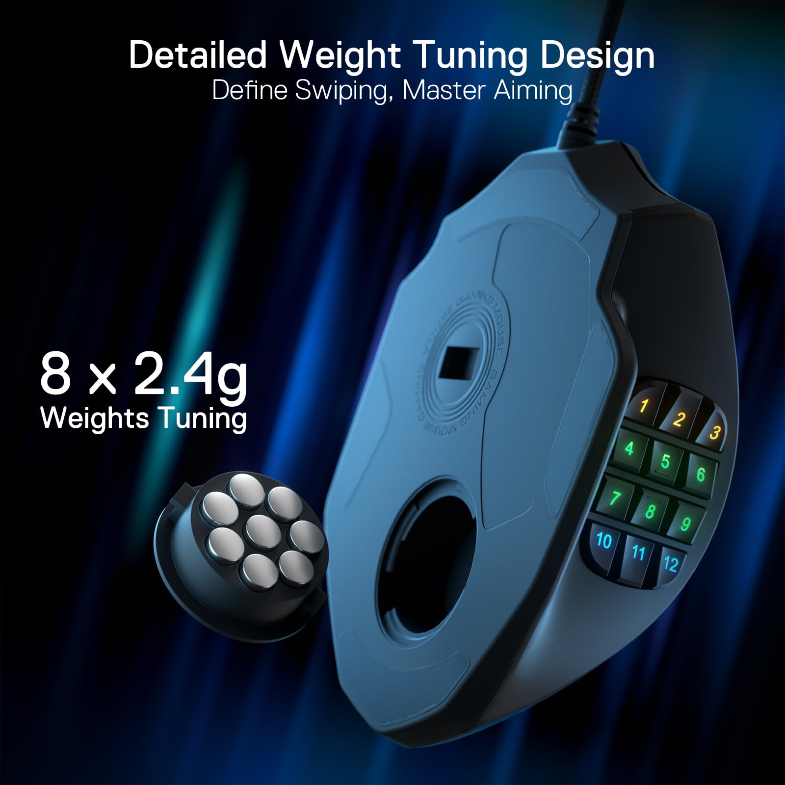 Redragon M908 RGB Gaming Mouse with 12 Programmable Buttons
