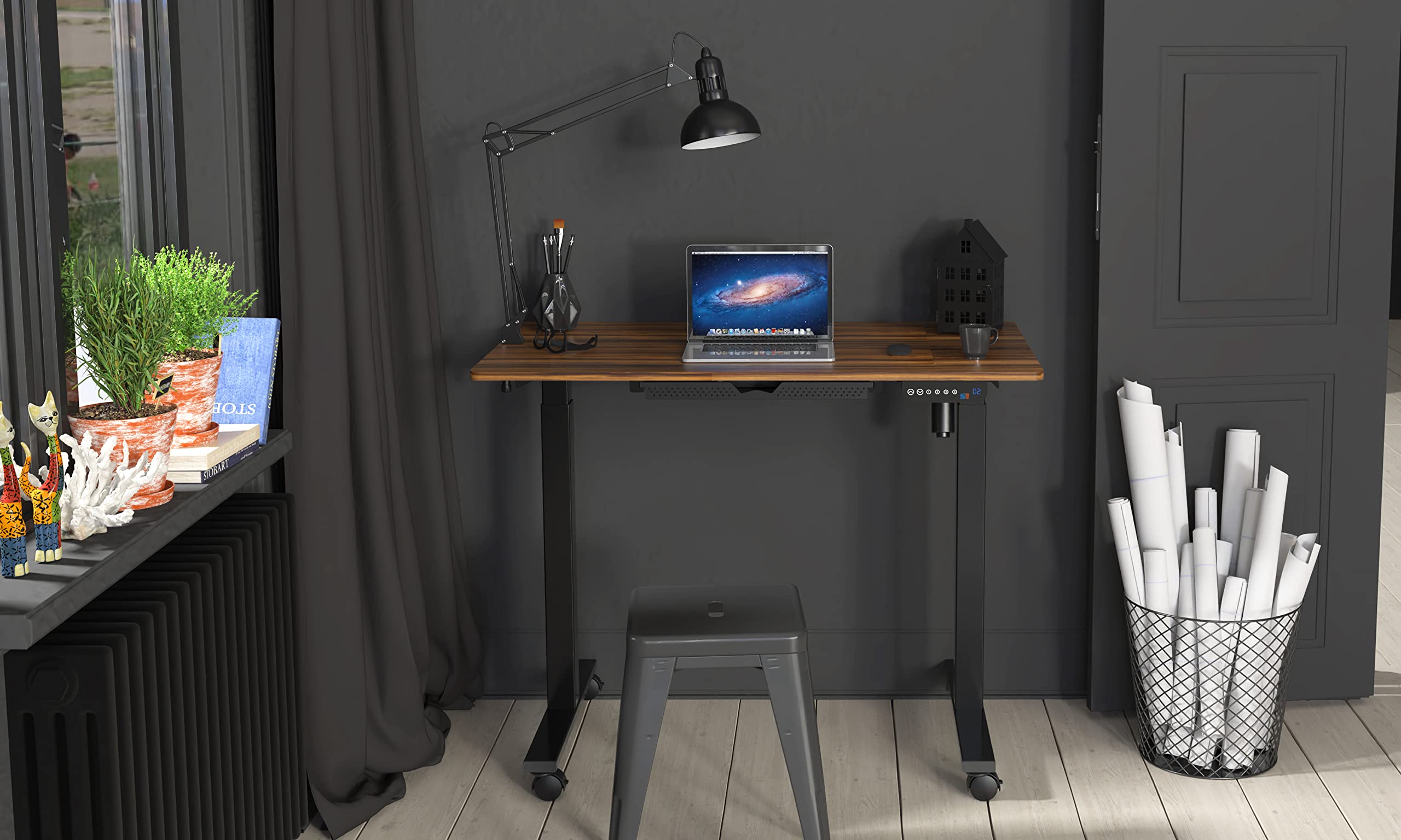 40 Inch Electric Height Adjustable Sit to Stand Desk
