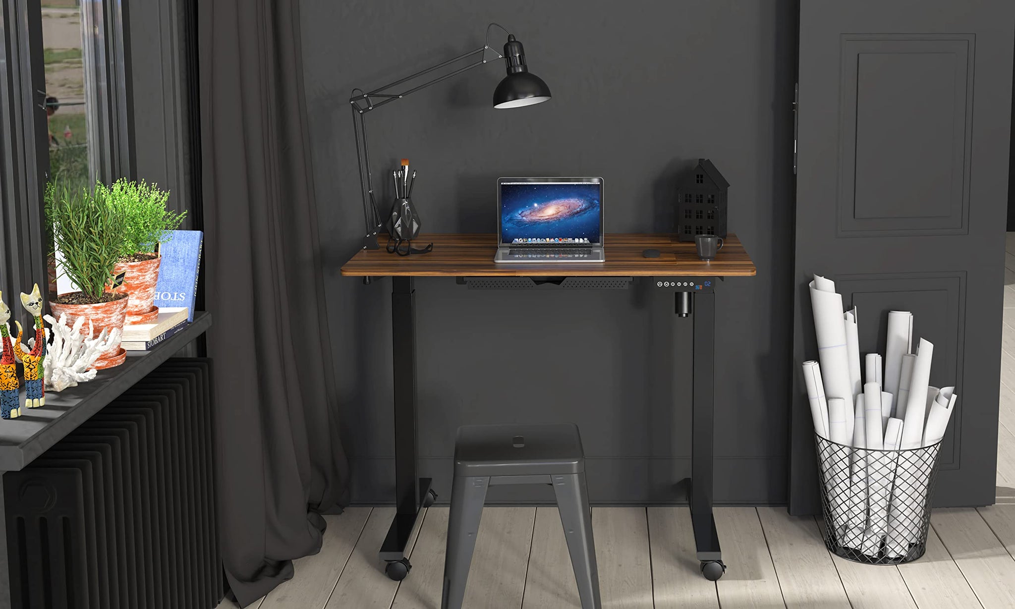 40 Inch Electric Height Adjustable Sit to Stand Desk