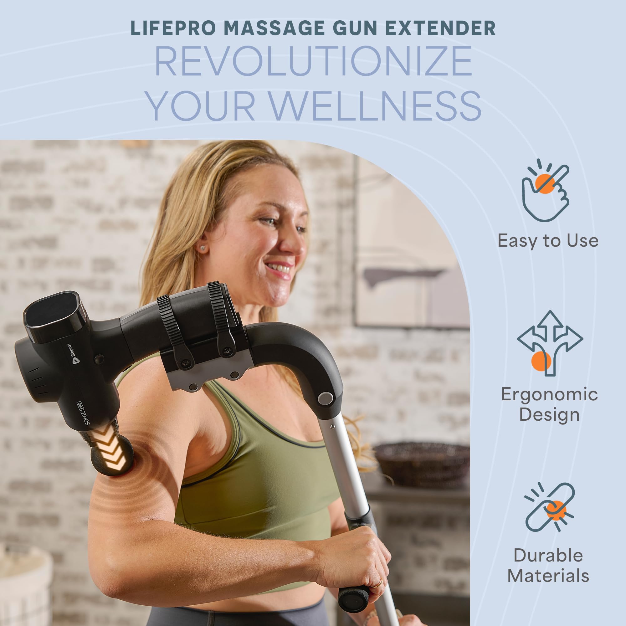 LifePro Deep Tissue Massage Gun with Multiple Heads