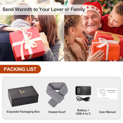 Heated Scarf for Women and Men Neck Warmer with Power Bank