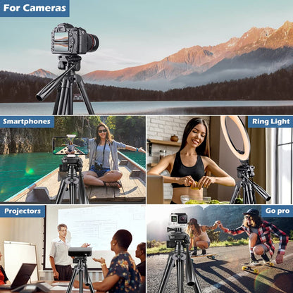 UBeesize 74 Inch Heavy Duty Tripod With Phone Holder
