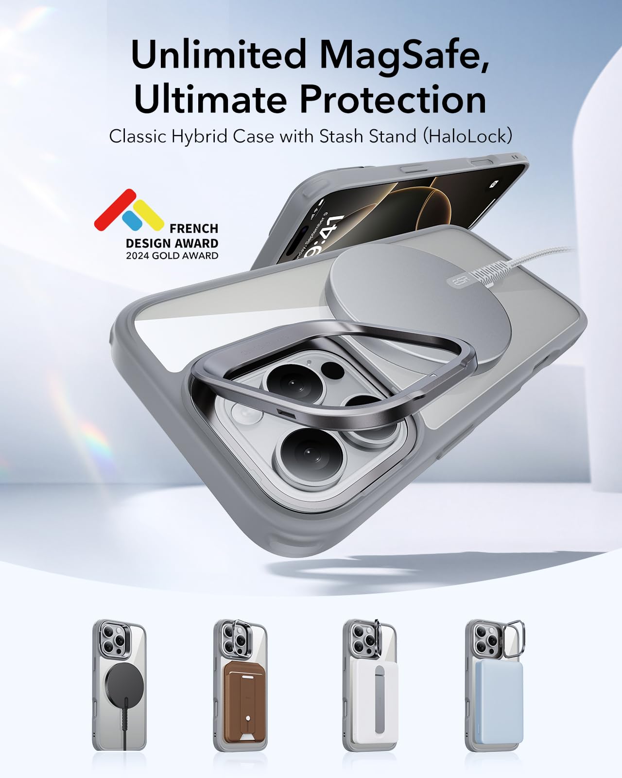 Military-Grade Clear Case for iPhone 16 Pro Max