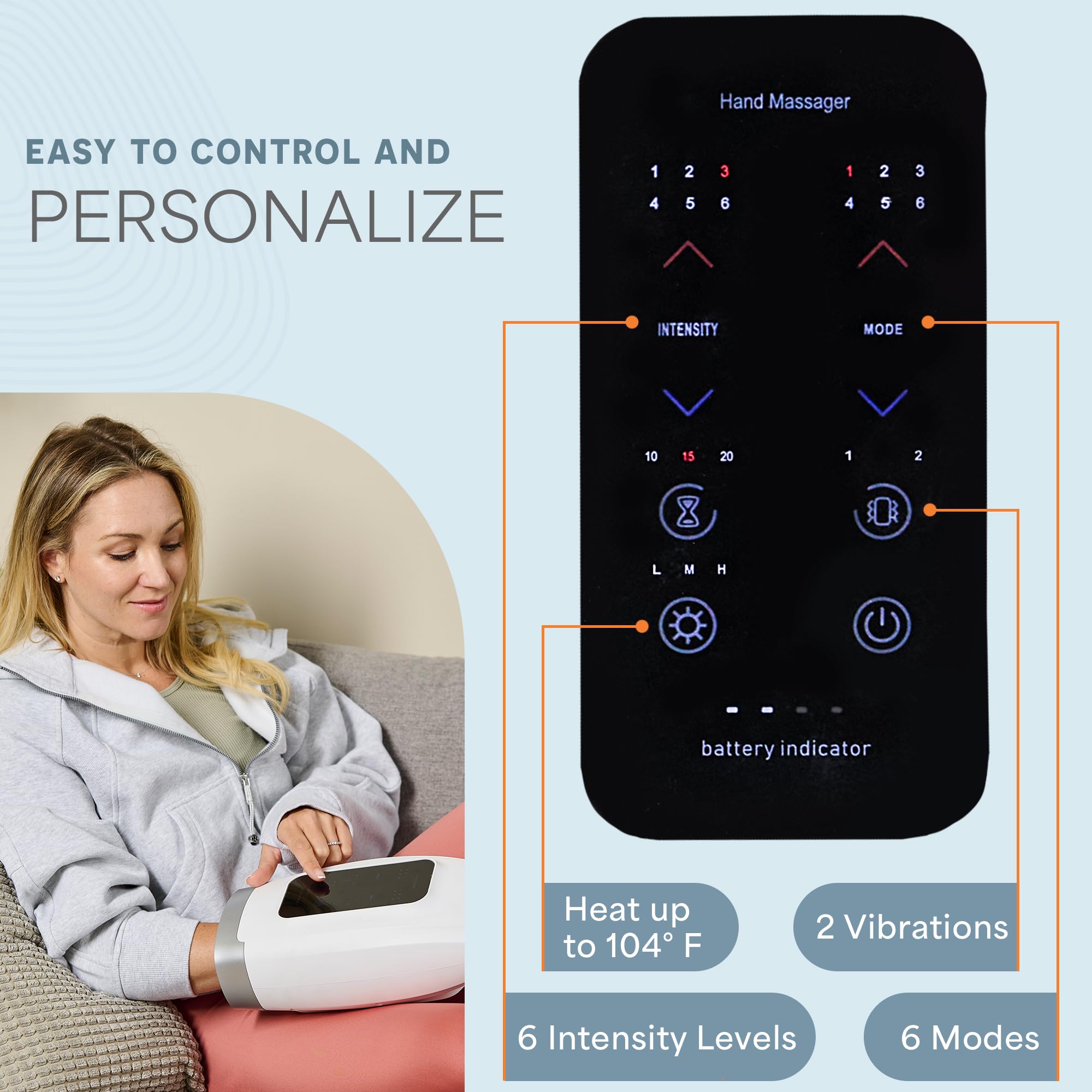 LifePro Legra Hand Massager with Heat and Compression