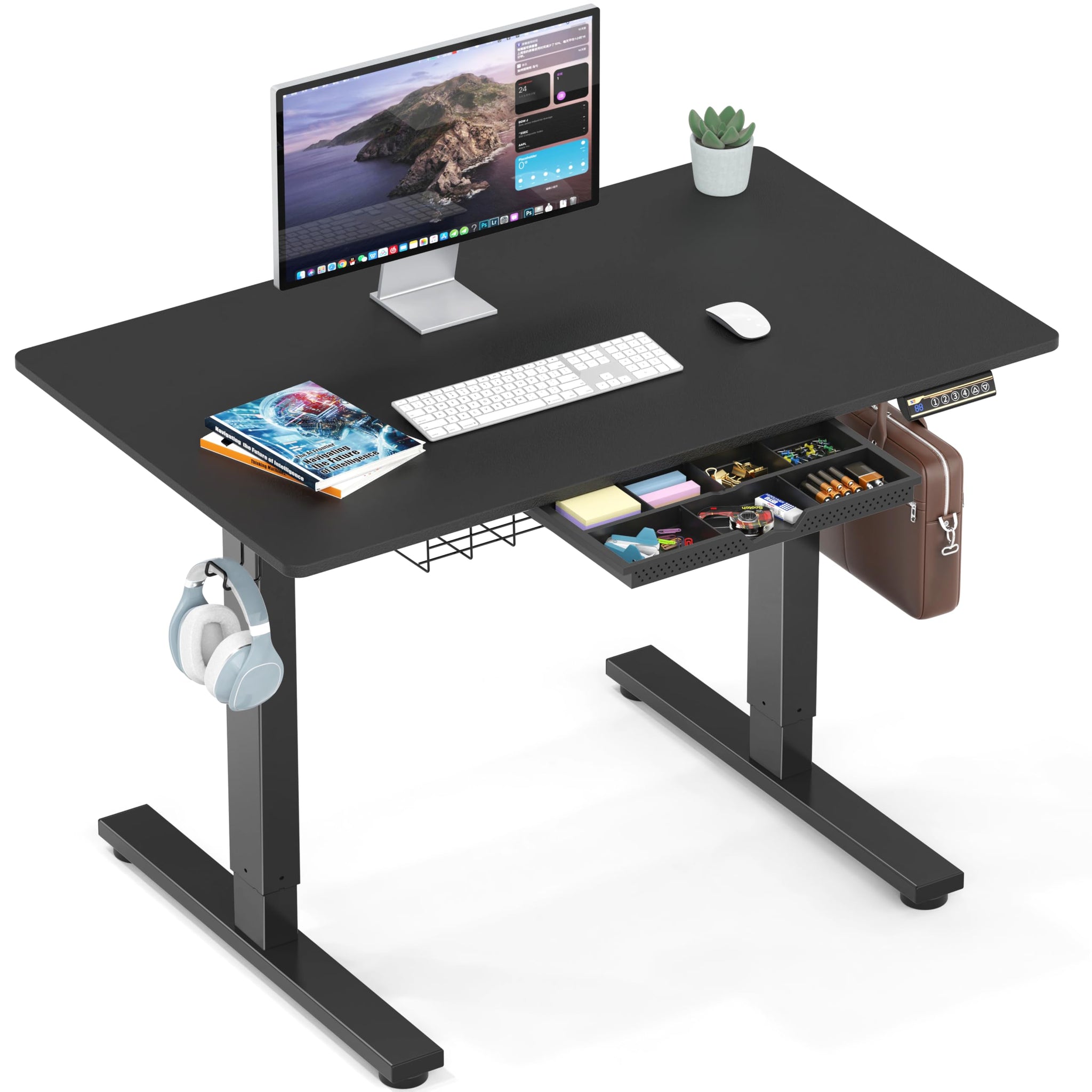 Height Adjustable Standing Desk with Memory Preset Feature