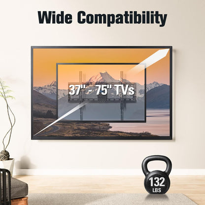 Mounting Dream Tilt TV Wall Mount For 37 To 75 Inch TV 132lb