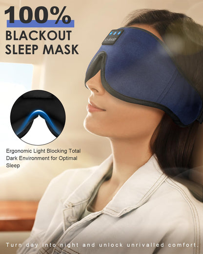 Sleep Headphones Bluetooth Eye Mask for Side Sleepers