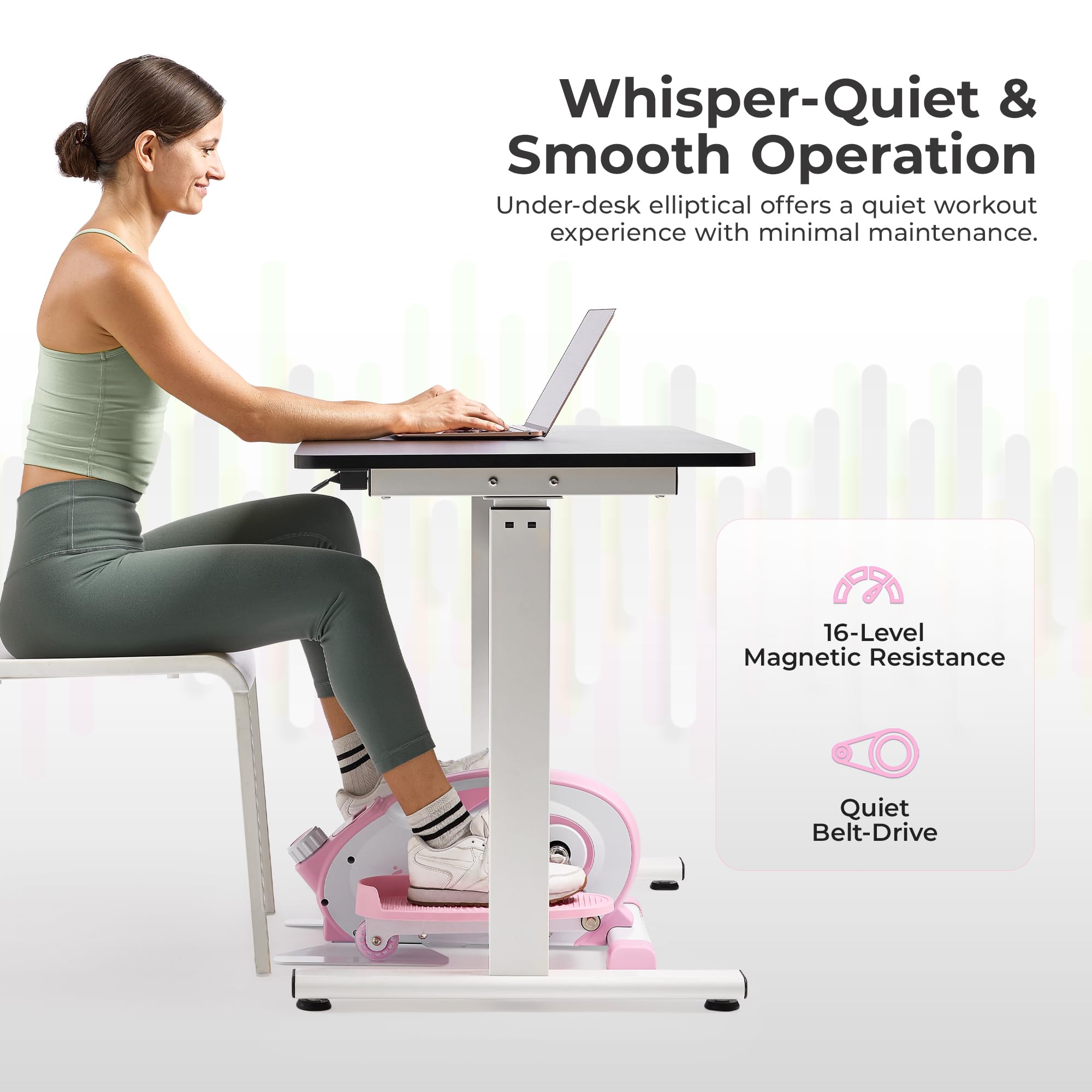 Portable Under Desk Elliptical Exerciser for Seniors