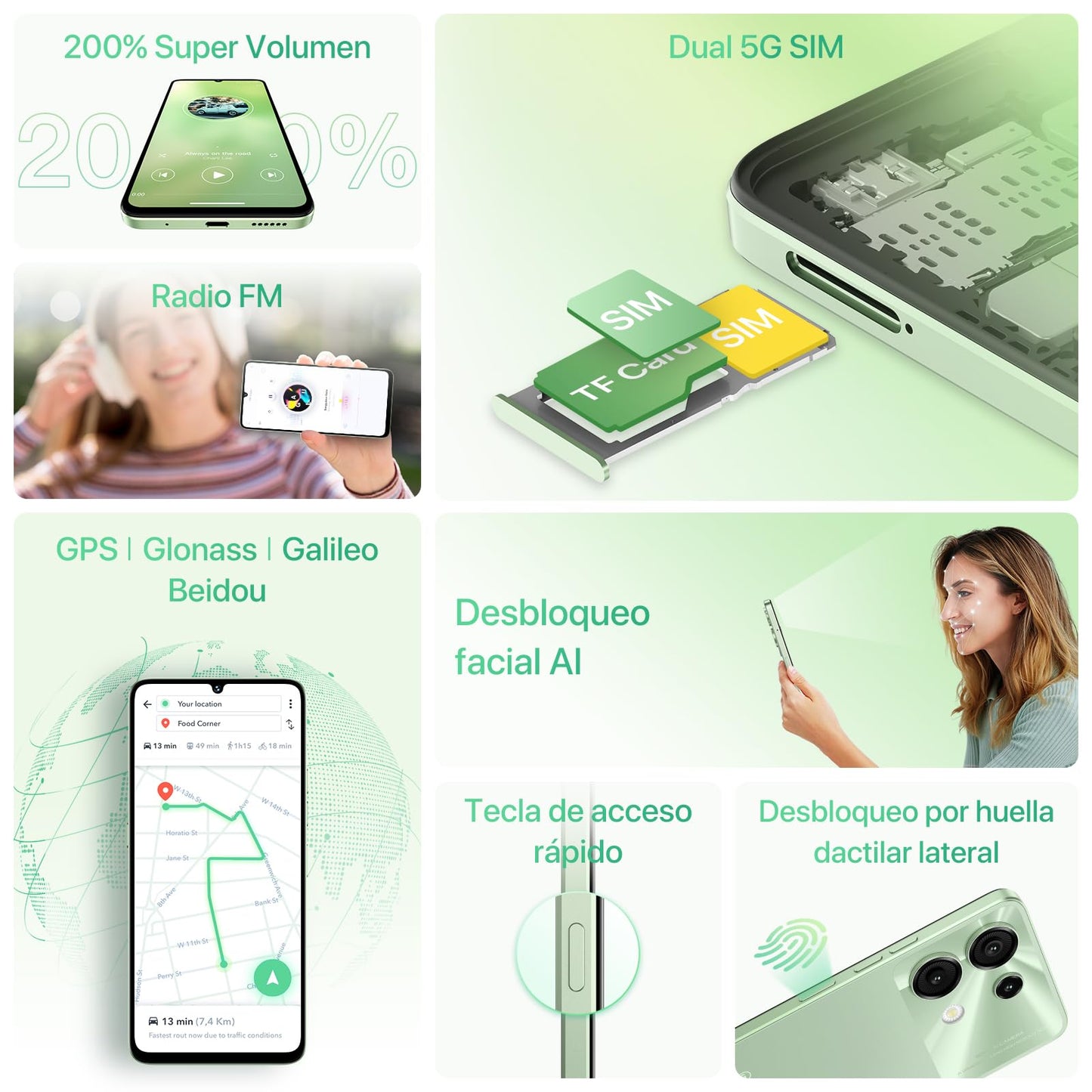 UMIDIGI G9 5G Android 14 Phone 12GB RAM 128GB ROM 50MP Camera 6.75 Inch 90Hz