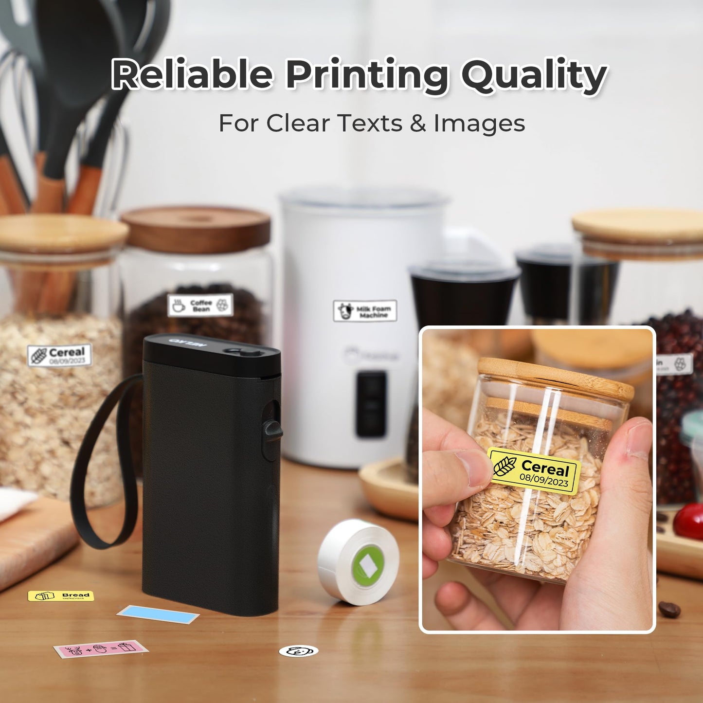 Nelko P21 Bluetooth Label Maker With Tape Wireless Printer