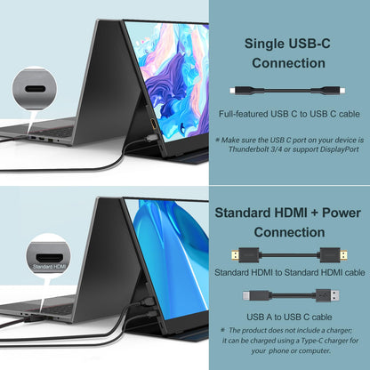 InnoView 15 Inch Portable Monitor FHD 1080P HDMI USB C