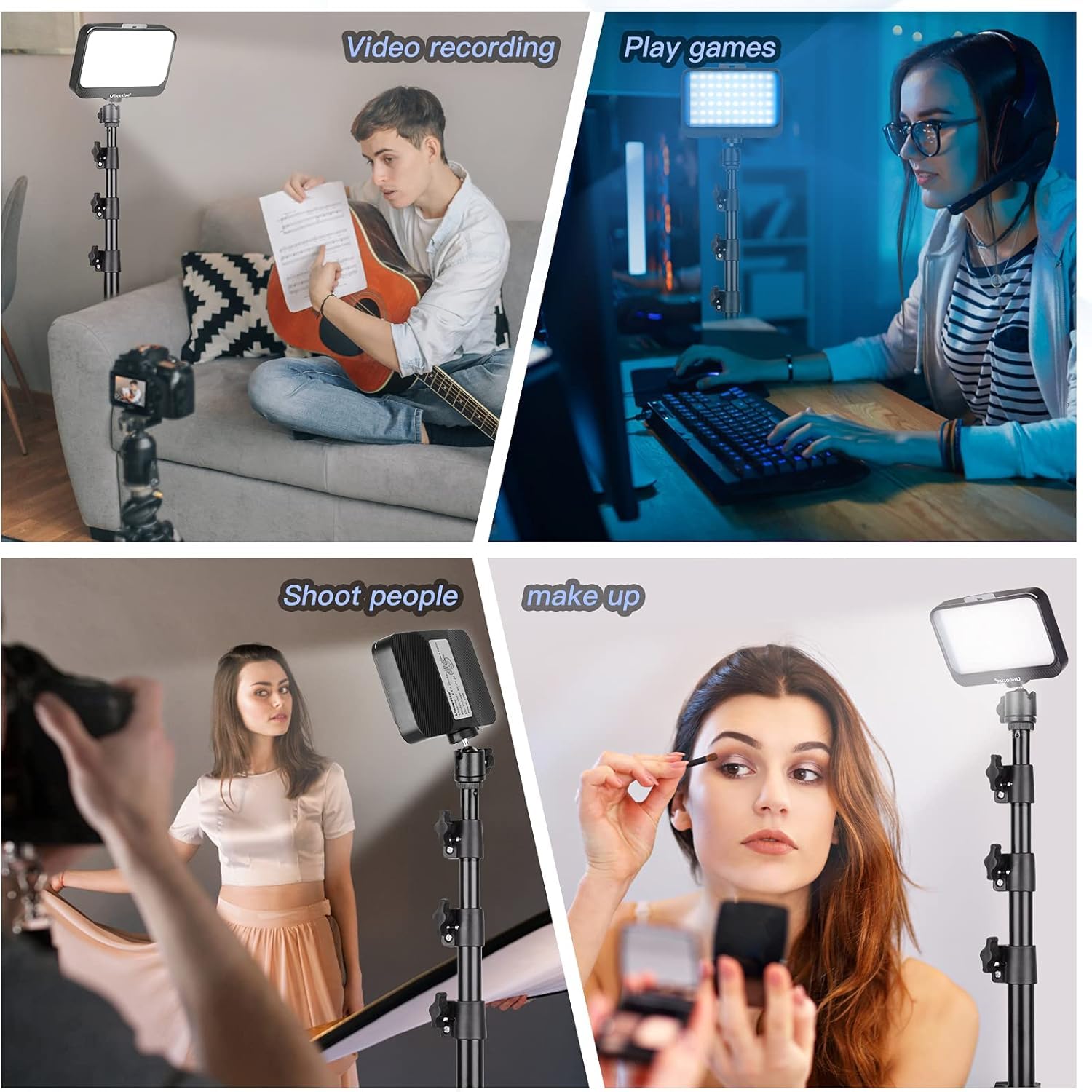 Dimmable LED Video Light Kit for Enhanced Shooting