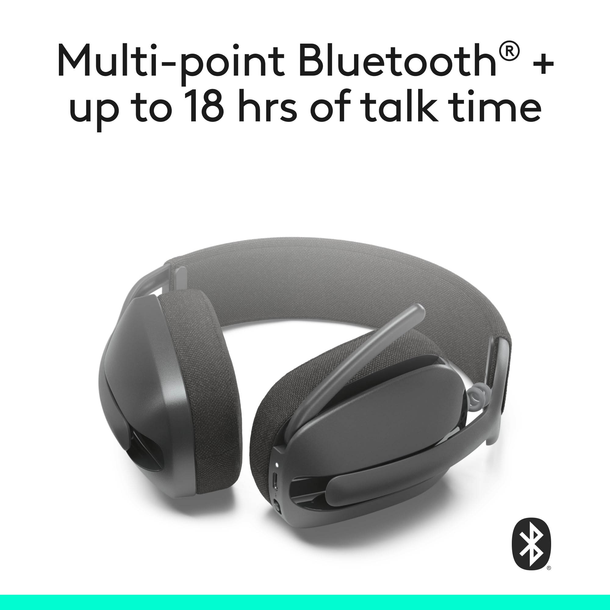Logitech Zone Vibe 100 Wireless Headphones with Noise Canceling Microphone