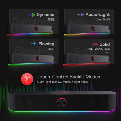 Redragon GS560 RGB Desktop Soundbar with Dynamic Lighting