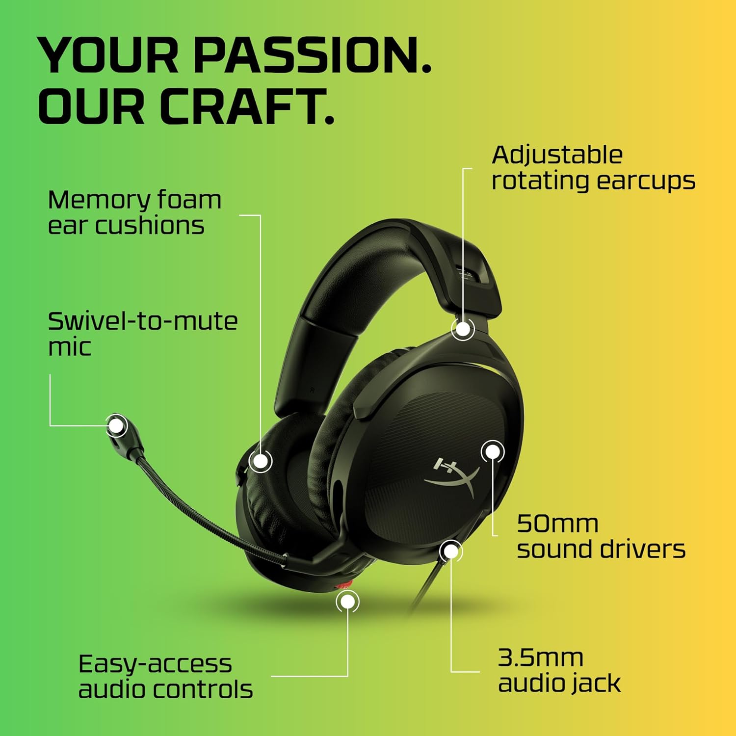 Lightweight Gaming Headset with DTS Audio Technology