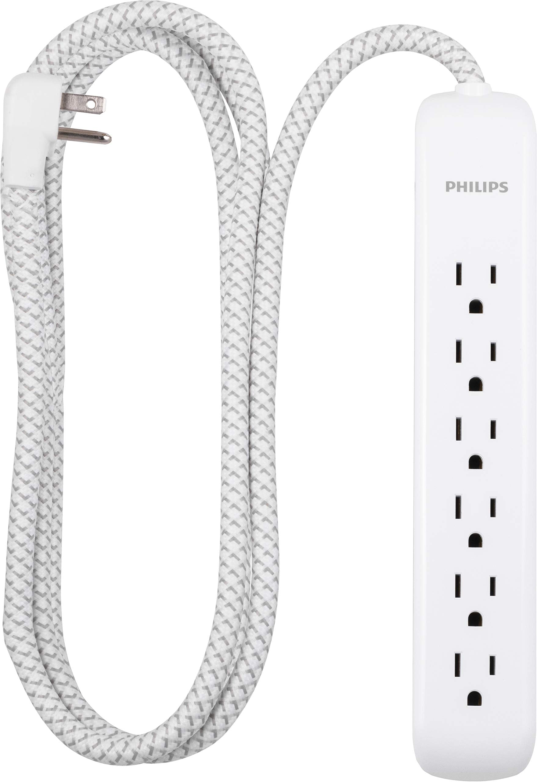 Philips Power Strip Surge Protector With Braided Cord